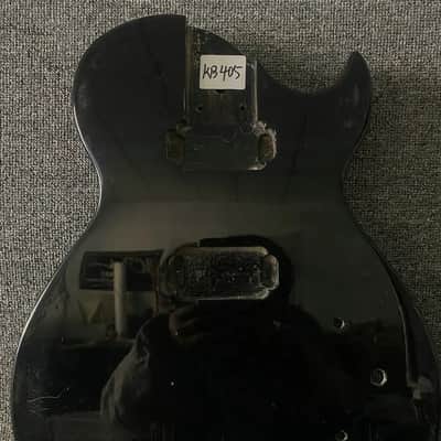 LAG Glossy Black Guitar Single Cut Solid Basswood Body image 2