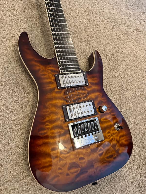 ESP LTD KS-7 Ken Susi Signature Dark Brown Sunburst w/ D Activators image 1