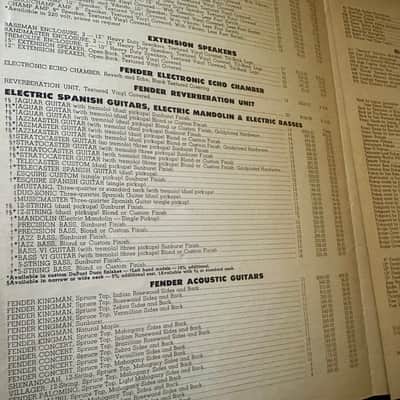 Fender Price List 1966 image 2