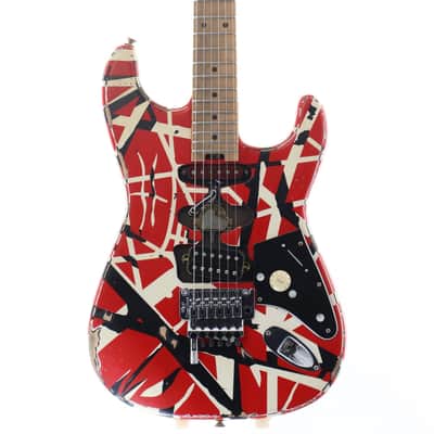 EVH Striped Series Frankenstein Frankie Red/White/Black Stripes Relic [EVH2003568] (09/18) image 6