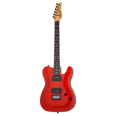 Schecter PT Classic 6-String Right-Handed Electric Guitar with Mahogany Semi-Hollow Body and Ebony Fretboard (Inferno) image 1