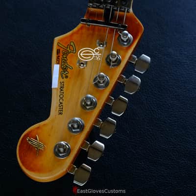 Fender Fender Stratocaster Floyd Rose HSS Black/Blue Inspired by Joe Strummer Aged Heavy Relic Black image 14