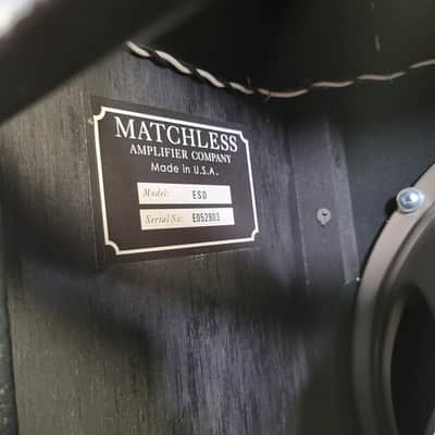 Matchless  ESD 4ohm 2x12" Guitar Amp Cabinet, Excellent 2003 - Black and Red image 11