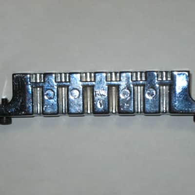 lite use (generally very clean) Gibson (sourced from Ping Works - PW) Lightning Bar Compensated Wraparound Bridge, Chrome [+ studs & anchors & hex key tool] from mid 2010s Gibson LP Jr floor piece (guitar NOT included) Chrome Plated ZINC image 15