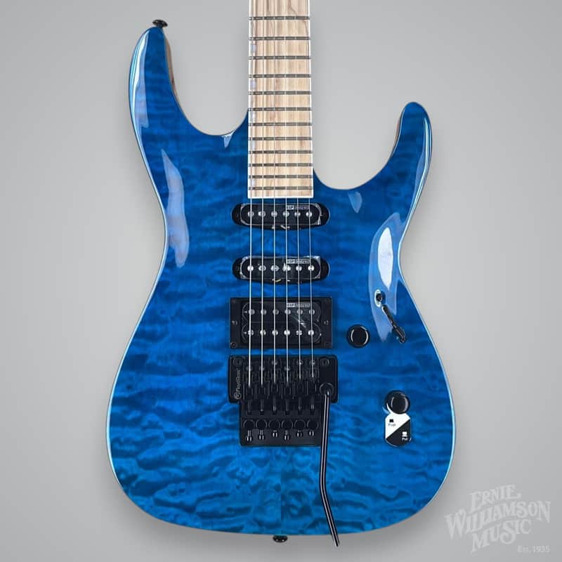 ESP LTD MH-203 QM Electric Guitar - See Thru Blue image 1