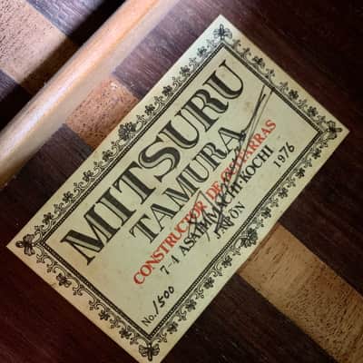 Mitsuru Tamura 1500 Classical guitar 1976 Rosewood original vintage mij japan image 8