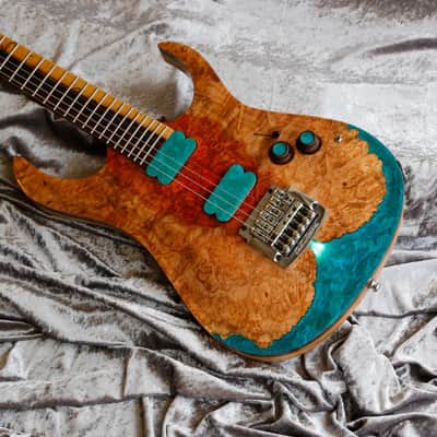 GB Liuteria Boutique guitar Ergal 6 string illuminated resin image 15