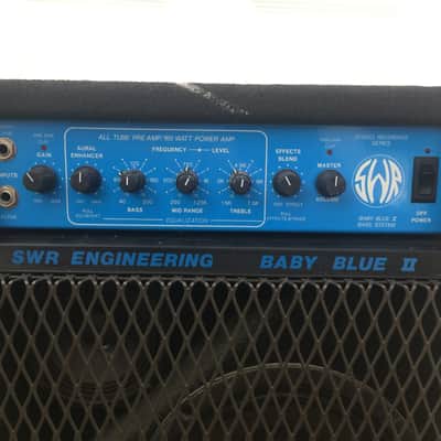 SWR Engineering Baby Blue II BASS Combo Amplifier - black carpet with 16 gauge steel diamond pattern grill image 2