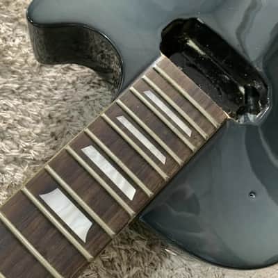 Black Les Paul LP Style Guitar Body with Maple Neck, Rosewood Fretboard image 10