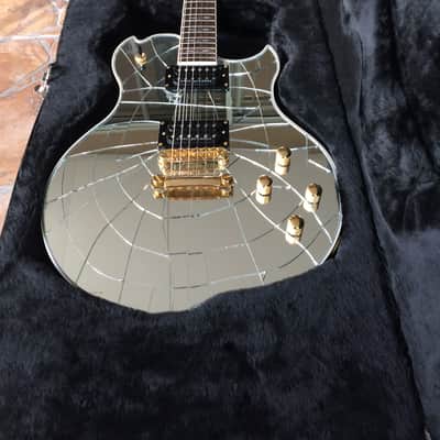Minarik Lotus Studio Xtreme Cracked Mirror Ball Tone Tail Electric Guitar Ser # 000010  w/Orig Case image 1