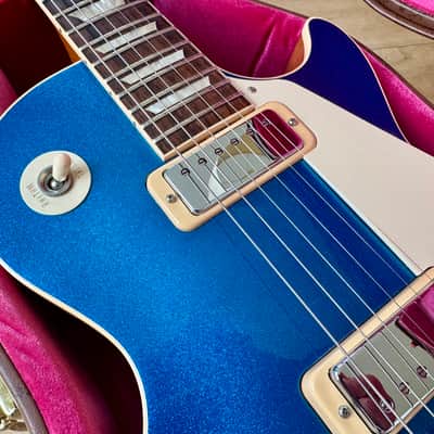 Gibson Custom Shop M2M '57 Les Paul Standard Reissue "Deluxe“ - Basalt Blue Sparkle Top Bild 4