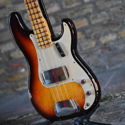 Fender Custom Shop 1958 Precision Bass® Relic® - Super Faded Aged Chocolate 3-Color Sunburst image 3