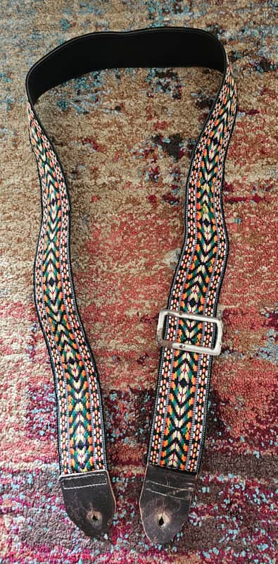 Unbranded Ace style Hooenanny guitar strap #8 Unbranded Ace style  70's  - Woven multi-colored image 1