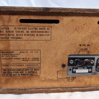 Rare Vintage Sharp SA-120 Stereo FM/AM/FM-Stereo HiFi Receiver image 7