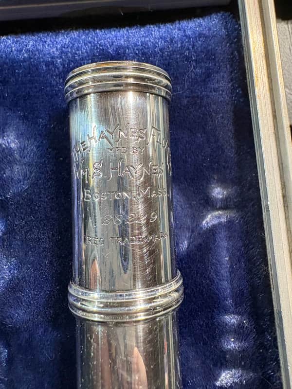 Haynes 28229 1955- Solid silver C foot closed hole handmade image 1