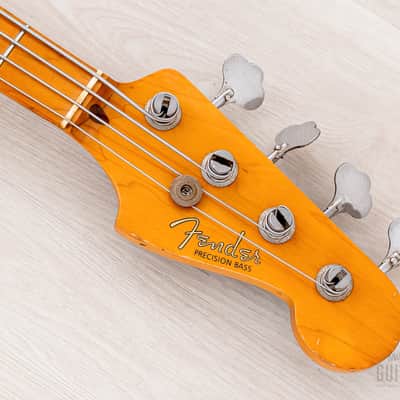 1983 Fender Precision Bass ‘57 Vintage Reissue PB57-95 Black Lacquer w/ USA Fullerton Pickup, Japan MIJ Fujigen image 4