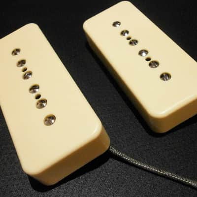 Q pickups SOAP BAR P90 Pickups SET CREAM 50s Vintage Fits Les Paul SG Epi Gibson Electric Guitar image 3