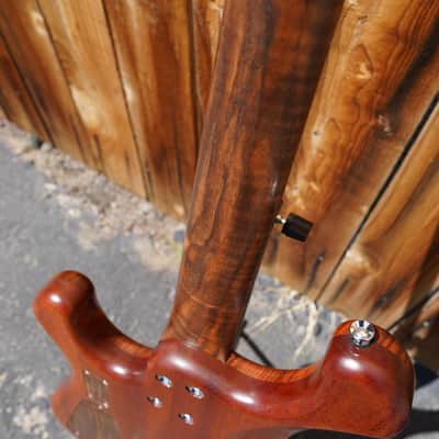 Dean USA Custom Hillsboro - Oiled Cocobolo Top 4-String Electric Bass Guitar w/  Black Tolex Case (2023) image 14