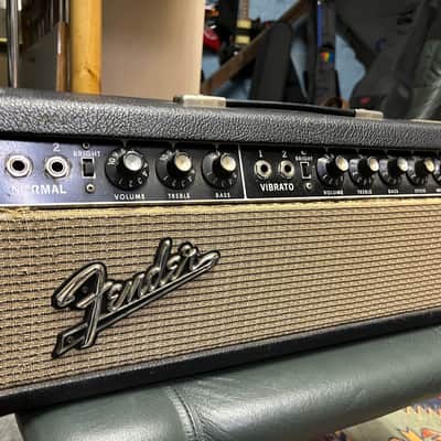 1966 Fender Bandmaster Blackface Head (European power supply cable) image 2