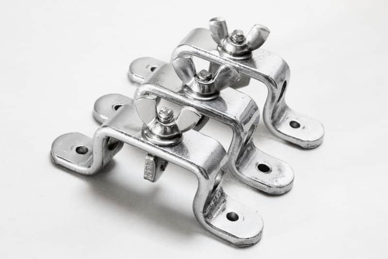 (3) Slingerland Radio King Floor Tom Leg Mounts, Chrome Plated - 1940s to 50's / INSPECTED & TESTED image 1