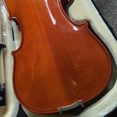 Adagio EM-50-1/4 Spruce Top Rosewood Fingerboard 1/4 Size Violin Outfit w/Lightweight Case & Bow image 2