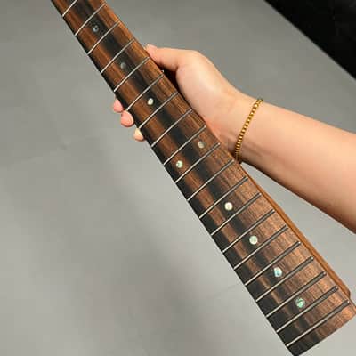 AAAAA Tele Ebony Fretboard Roasted flame Maple Electric Guitar Neck Radius 12inch Round stainless steel 22 frets hole 10mm Radius: 12 inches image 6