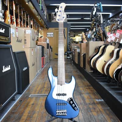 Sadowsky MetroLine 21-Fret Vintage J/J 5-String Bass Dark Lake Placid Blue Metallic w/Morado Fingerboard, Padded Gig Bag image 4