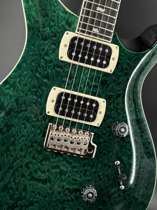 PRS SE Custom 24 Quilt Electric Guitar - Teal Black - Only 7lbs 4oz image 1