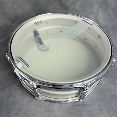 1970s Ludwig Acrolite 14x5 Aluminum Snare Drum with Hard Case - Blue & Olive Badge image 9