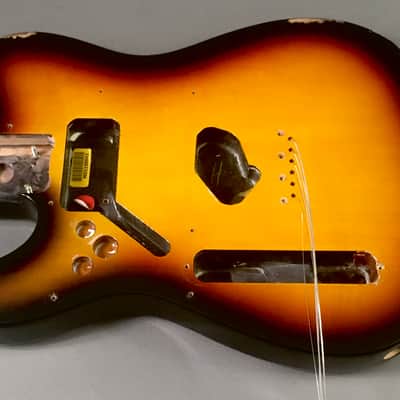 Lefty Fender Standard Telecaster 3 Tone Sunburst Tele Body Natural Relic Custom Build Project image 1