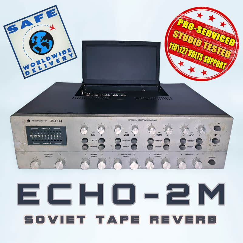 ECHO-2M - Rare Vintage Soviet Analog Stereo Tape Reverb Delay Space Echo FX Processor ussr 🔥SERVICED🔥 image 1
