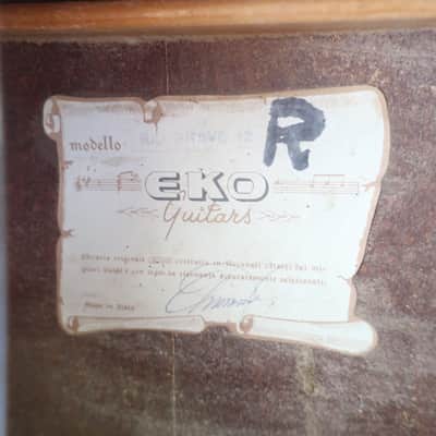 Vintage 1960's Eko Rio Bravo XII Made in Italy 12 String Acoustic Guitar Works Great Solid Player Low Action Sounds Huge Vox image 7