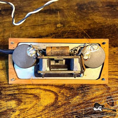 Regal Lap Steel Guitar Pickup w/ Electronics, Knobs & Mounting Bracket (1930-40s - Silver / Mahogany) image 6