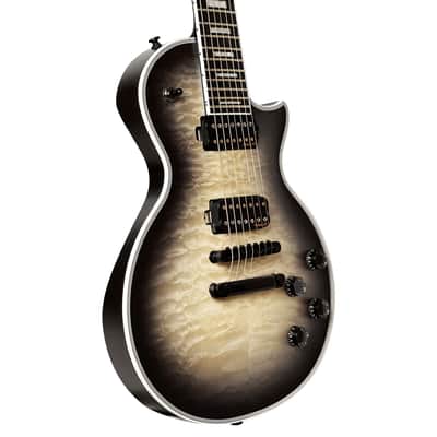 10S GF Modern 7 String Quilted Maple Single Cut Electric Guitar Open Core Black Burst Matte image 7
