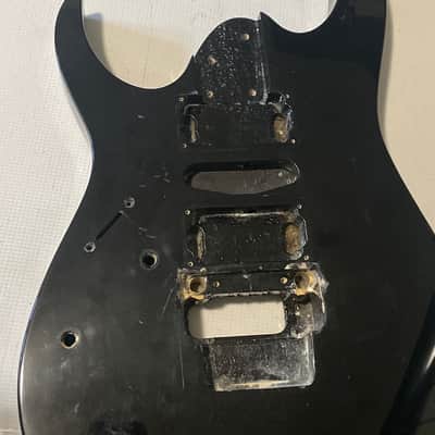 2000's Indonesian Ibanez RG370DXL Lefty Black Basswood Guitar Body Floyd Ready Project image 3