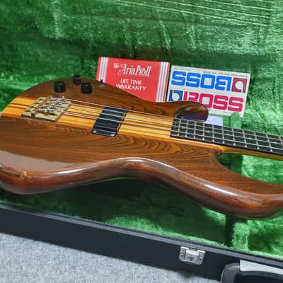 EXTREMELY RARE Lefty 1980 Aria Pro SB1000 Walnut Japan Vintage High End Left Handed Electric Bass SB-1000WA image 9