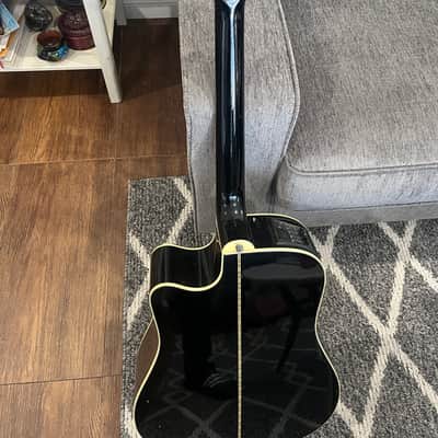 Takamine EF341C Black Gloss - 6 String Acoustic Electric Guitar 1991 - Black gloss image 4