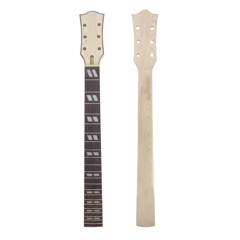 Les Paul/SG Style Bolt-On Unfinished Guitar Neck, Maple & Rosewood with Binding image 1