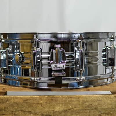 1970s Pearl 5x14 "Jupiter" B-4514 Chrome Over Brass Snare Drum image 3