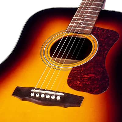 Guild D-140 Antique Burst Dreadnought Acoustic Guitar - All Solid Wood with Guild Premium Gig Bag image 5