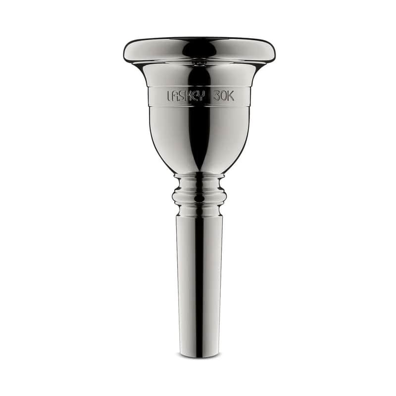 Laskey 30K Classic Tuba Mouthpiece - American Shank, Silver Plate image 1