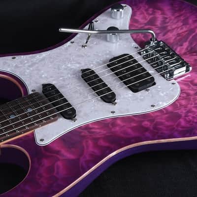Schecter USA Sunset Custom 2014 Electric Magenta Quilt image 3