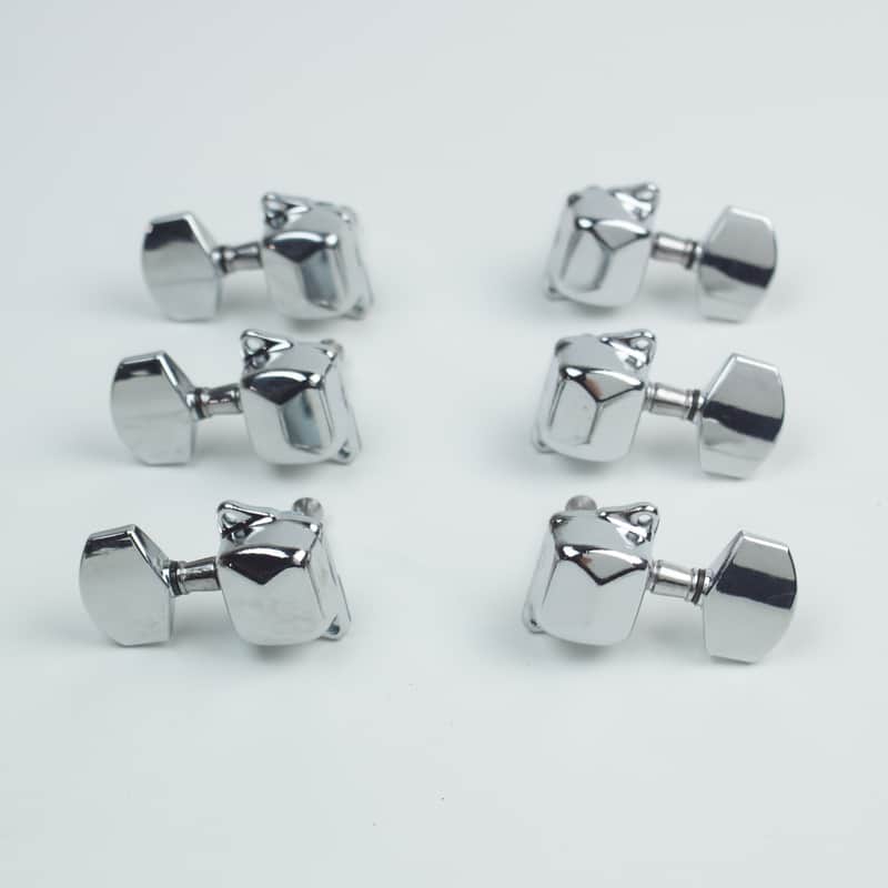 3L3R Covered Gear Guitar Tuning Keys Tuners Head Pegs ,Chrome image 1