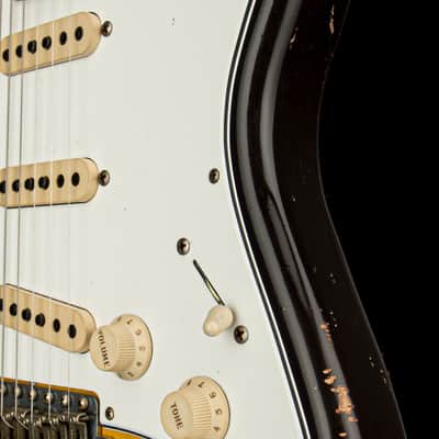 Fender Custom Shop Empire 59 Transition Stratocaster Relic - Faded Aged Chocolate 3-Tone Sunburst #18561 image 11
