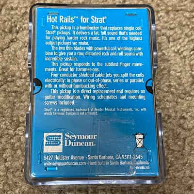Seymour Duncan SHR-1b Hot Rails Strat White Bridge image 12