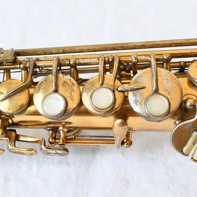 Conn New Wonder I Soprano Sax 1923 - Original Gold Plate-Overhauled-Free USA Ship image 8