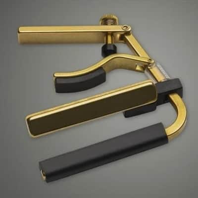 Shubb Dobro, Resophonic Guitar Capo, Plain Brass - C6B image 3