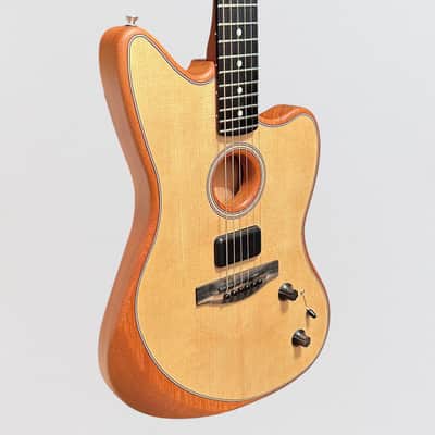 Fender American Acoustasonic Jazzmaster Acoustic-Electric Guitar - Natural image 2