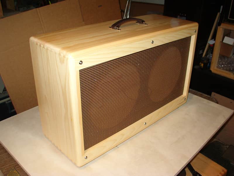 2x12 TRM extension guitar cabinet 212 Vintage tweed style. Finished pine image 1