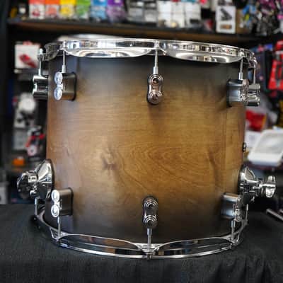 PDP Concept Maple Series 14" Floor Tom w/ Legs - Satin Charcoal Burst | 12x14" image 7